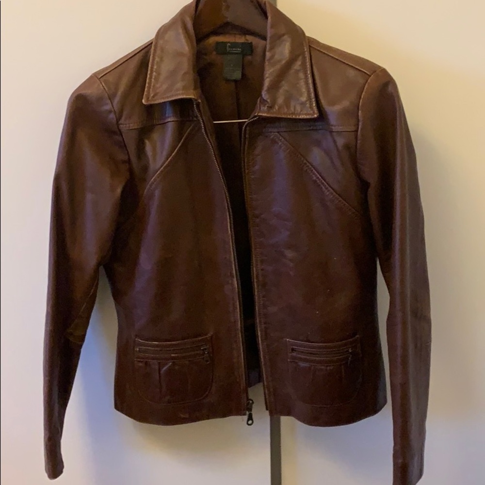 Vintage women leather jacket